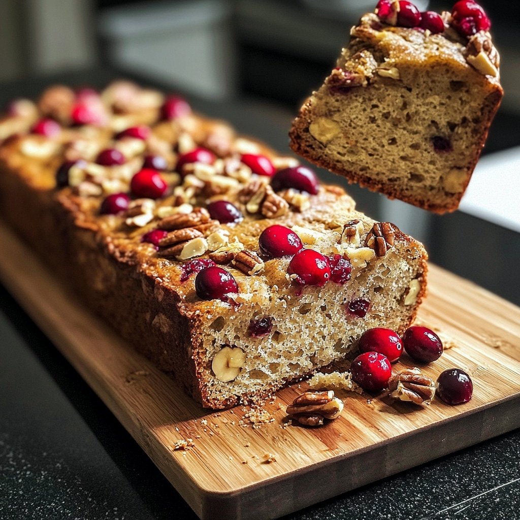 Einfaches Cranberry-Bananen-Nussbrot